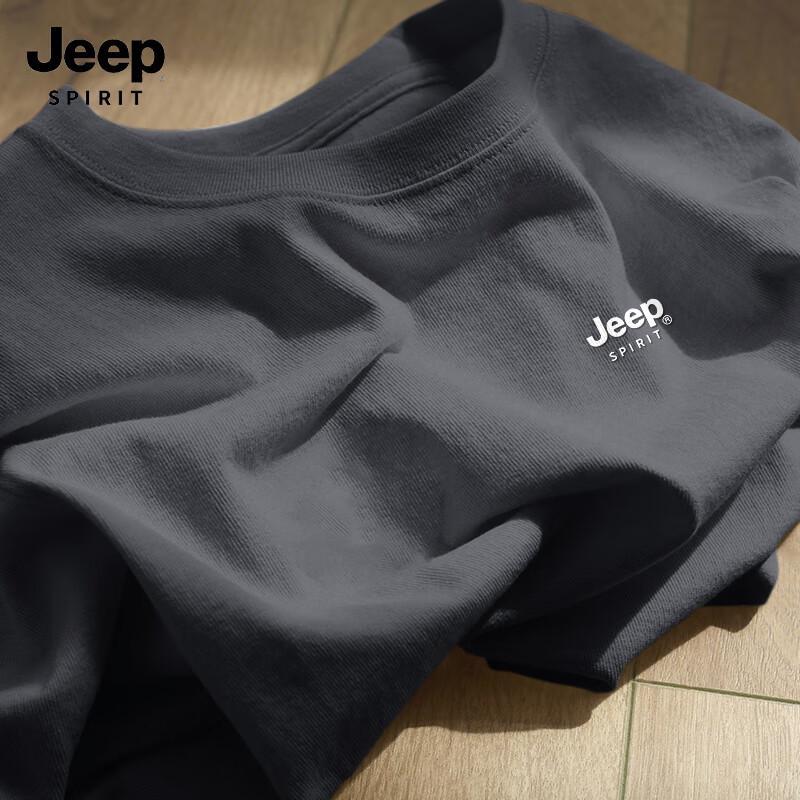 JEEP SPIRIT Men s 2025 Summer Loose Fit Cotton T-Shirt 3XL