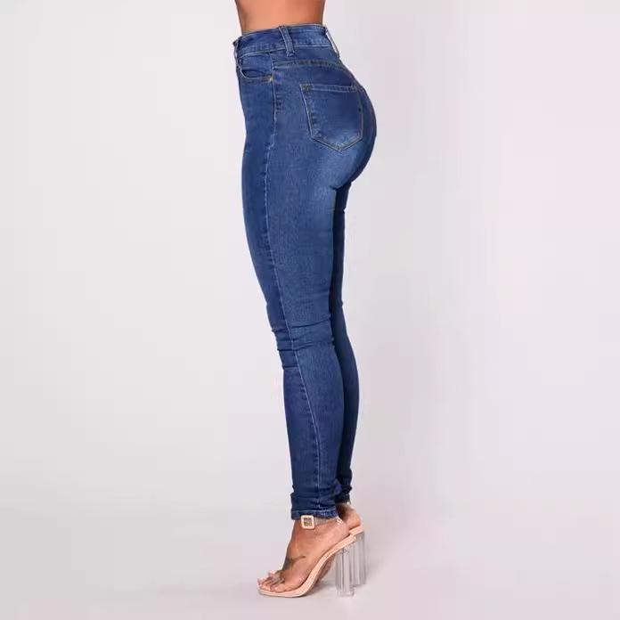 Women's Slim High-Stretch Pencil Jeans for Europe and America