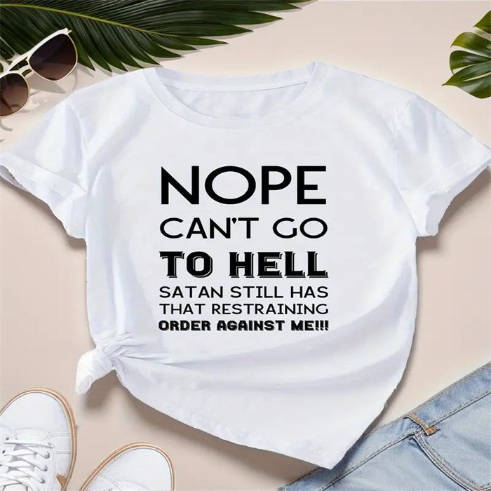 Summer Round Neck Printed Short Sleeved Fashionable Casual Cute Women's T-shirt