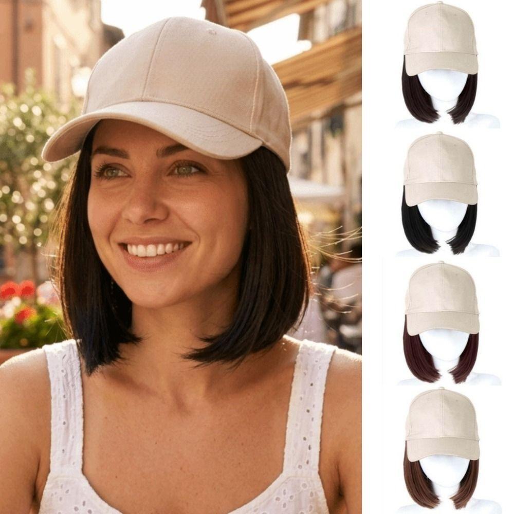 Visors Hats Women'S Adjustable Hip Hop Hat Short Synthetic Hairpiece Daily Wear