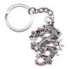 Medical Caduceus Charm Dragon Anime Keychain Hospital Souvenir 28mm Ring