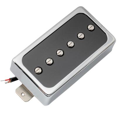 Artec SHA66C Alnico 5 Splendor Humbucker-Size P-90 Pickup Bridge PU for Les Paul Electric Guitars, Chrome/Black