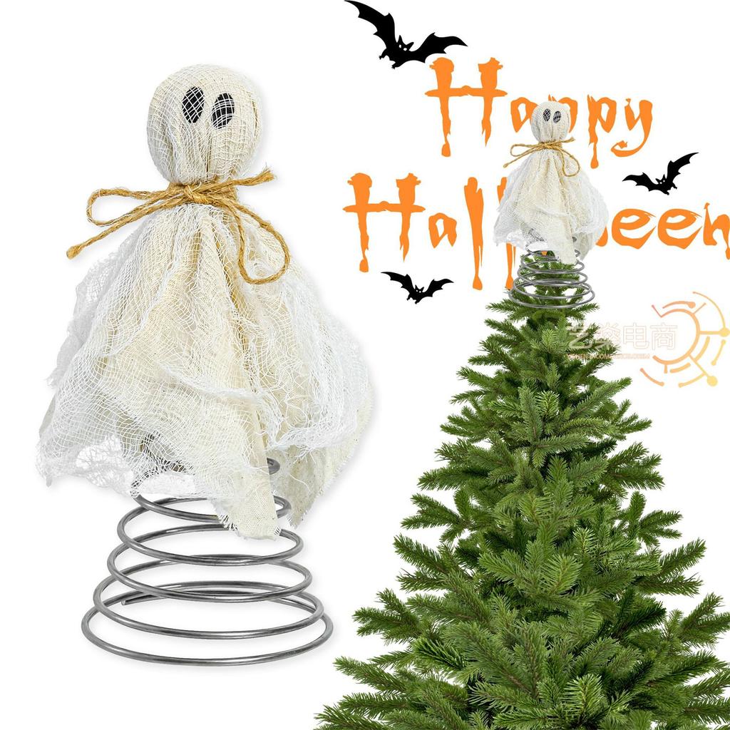 Halloween Miniature Tree Topper Spooky Halloween Tree Ornaments Christmas Ornaments For Home Party Supplies