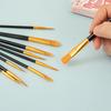 10Pcs Painting Brushes Set Art Round Flat Hair Nylon Hair Paint Brush Pen Oil Acrylic Watercolor Nylon Hair Paint Brushes