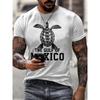 Mens Gulf Of Mexico Print T Shirt Round Neck Short Sleeve TShirts Summer Casual Tops Tees