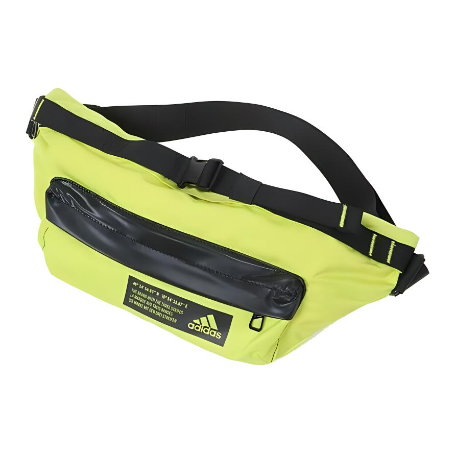 New Adidas Polyester Crossbody Bags Fanny Pack Regular Women's Neon Yellow GM4550