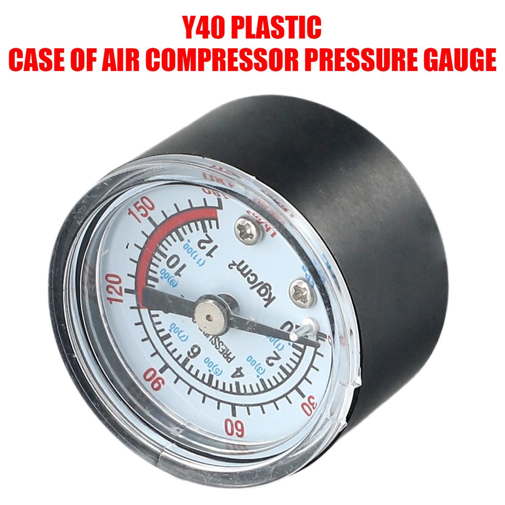0-12Bar Pressure Gauge Pneumatic Pressure Gauge 1/8\\\" NPT Thread Case Size 42*40mm Large Dial Thread Diameter 9mm