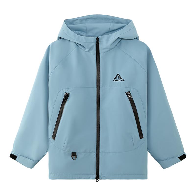 Zuoxi Boys 2025 Waterproof Hooded Outdoor Jacket 120