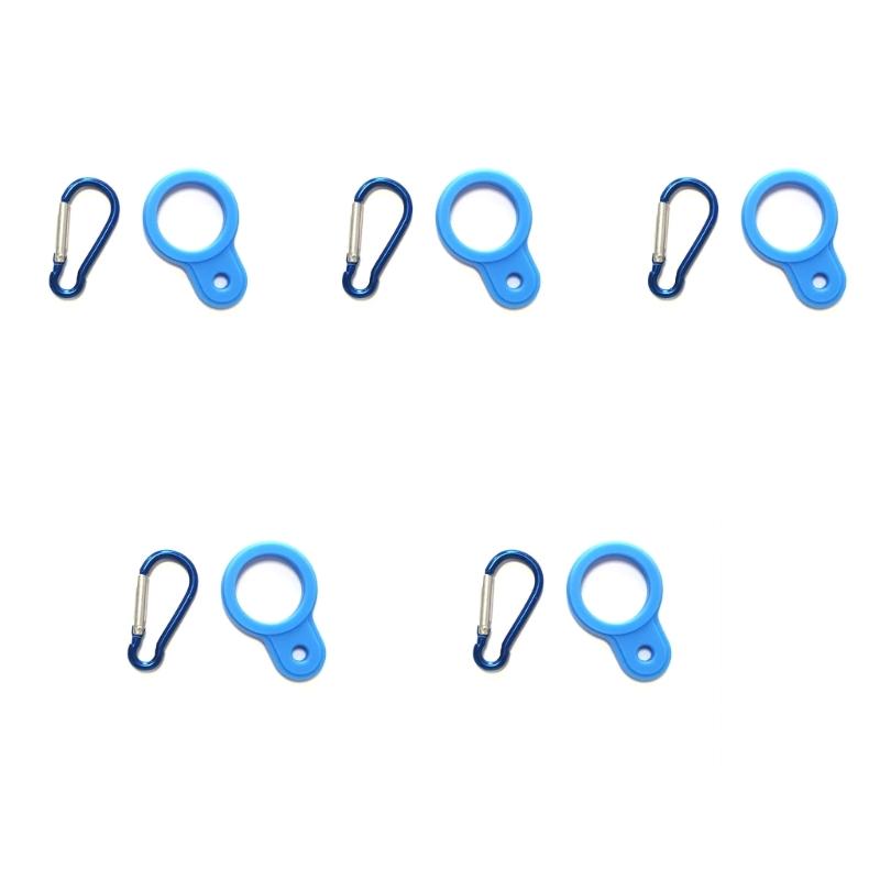 

5pcs Silicones Water Bottles Clip Light weight Sport Cup Carabiner Fastener for Running Hiking Outdoor Sports королевский синий