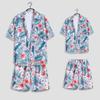 Hawaiian Floral Beach Resort Unisex Two-Piece Set: Loose Short Sleeve Shirt & Shorts