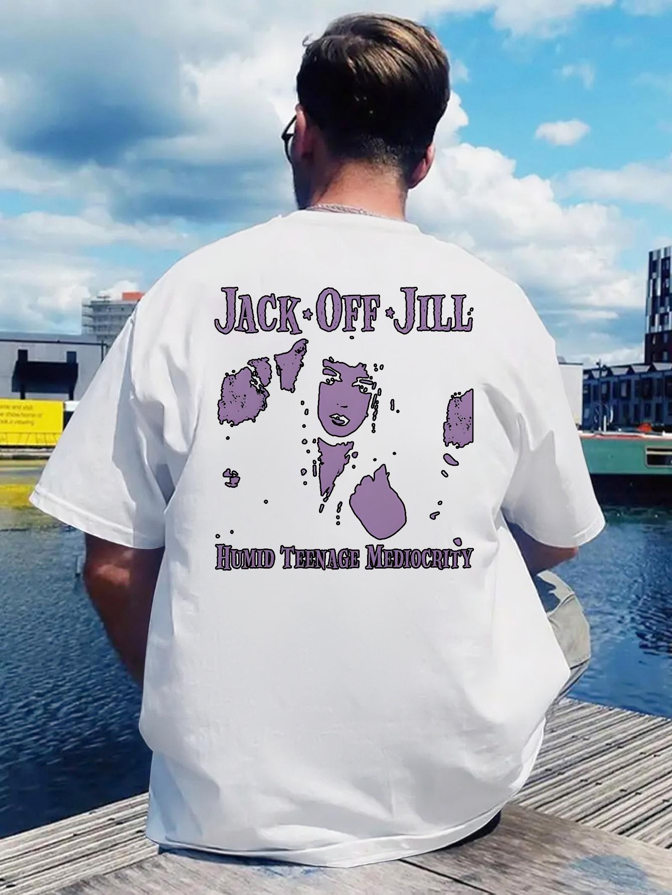 One Retro Rock Band Print T-shirt with Round Neck XXXL