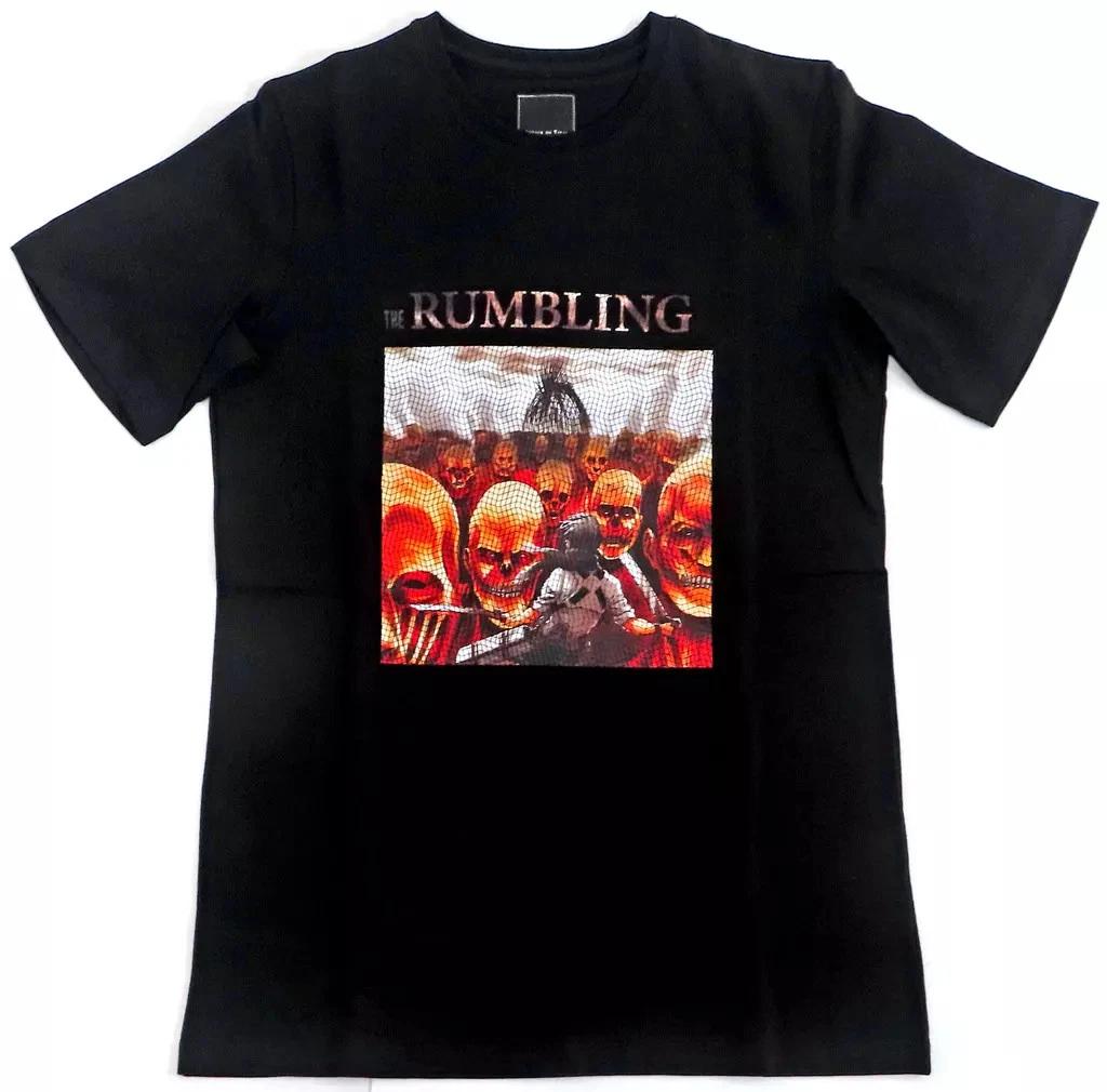 Rumbling Reminiscence Black T-shirt Black L Attack on Titan×MAYLA Size L S