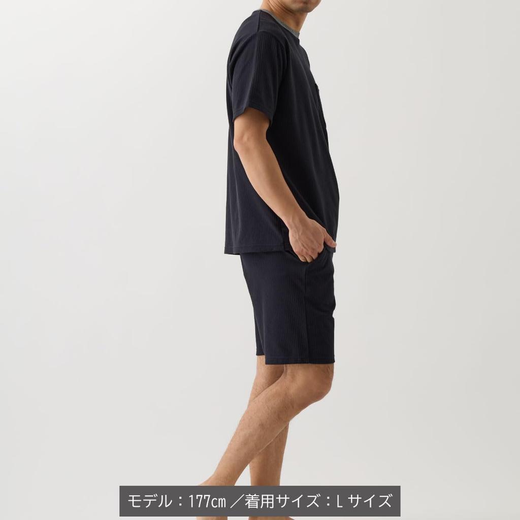 Venex Knit Soccer Short Sleeve and Pants Recovery Size M Men's Set, Loungewear, Black, (8121)