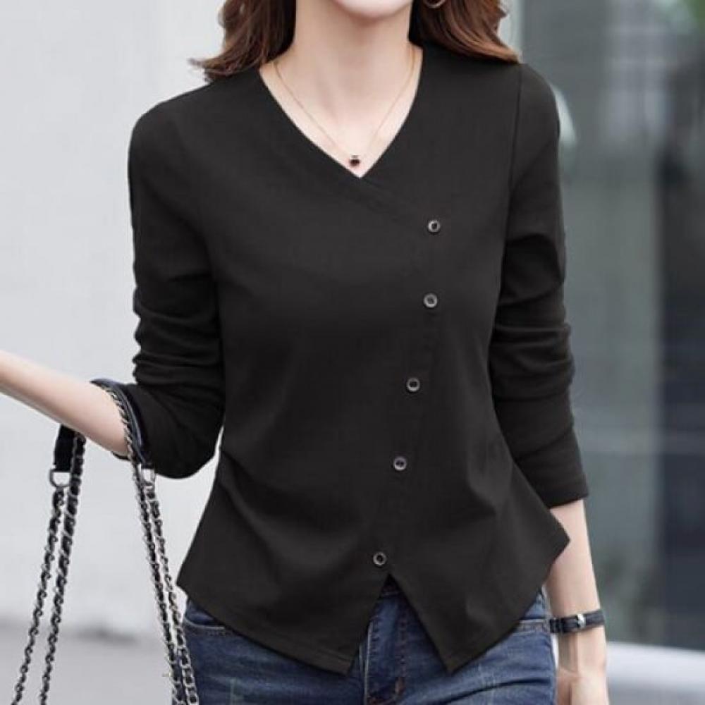 NaVaVa Women V Neck Long sleeVe T shirT nT2890