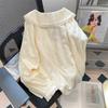 Women's Spring and Autumn French Sweet Doll Collar Lace Long Sleeve Shirt Lazy Style Interior Top