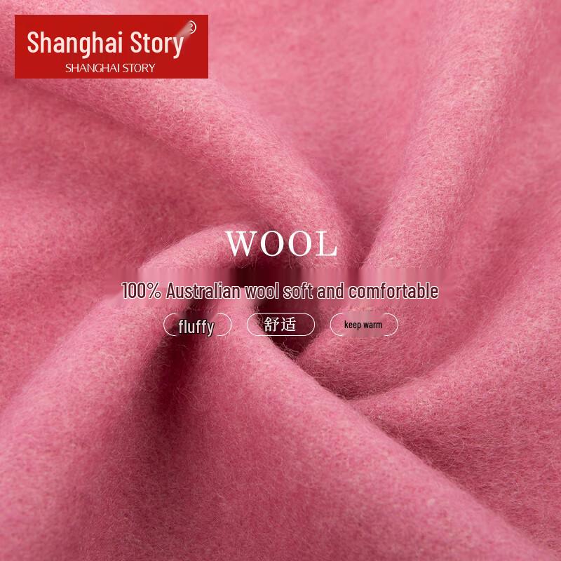 Women's Pure Wool Double-Sided Scarf & Shawl