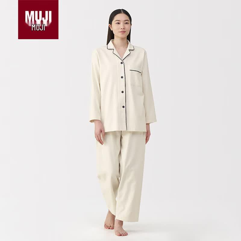 MUJI Women s Seamless Flannel Pajama Set L