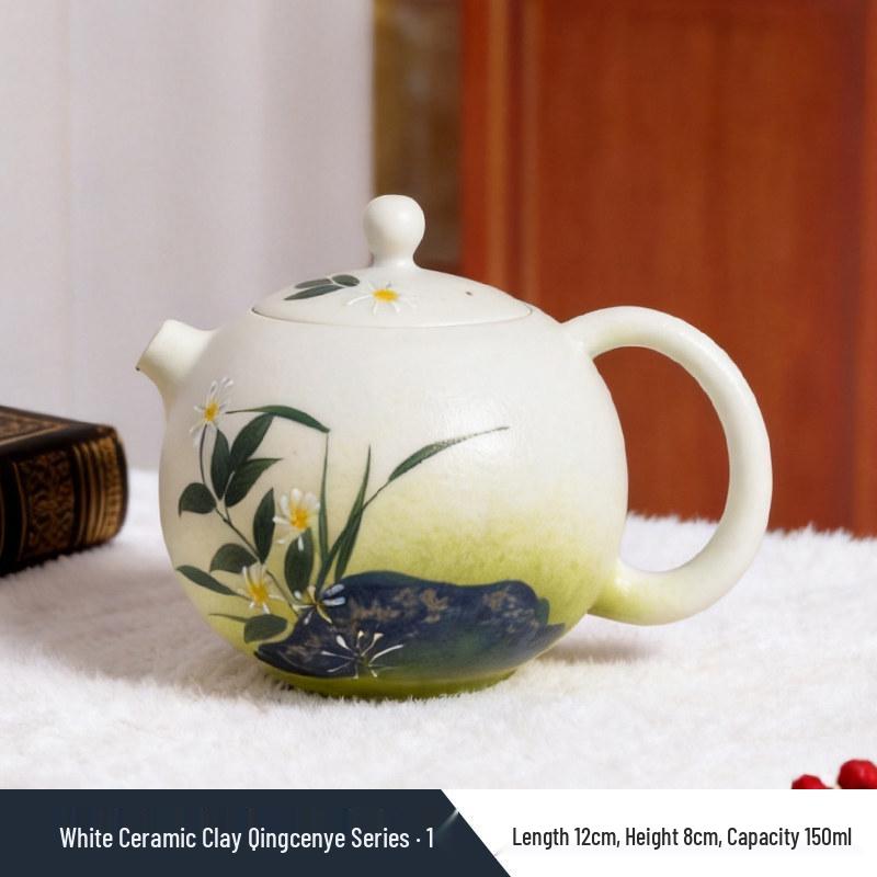 Luxury Hand-Painted Ceramic Gaiwan & Tea Tasting Cup Set for Women