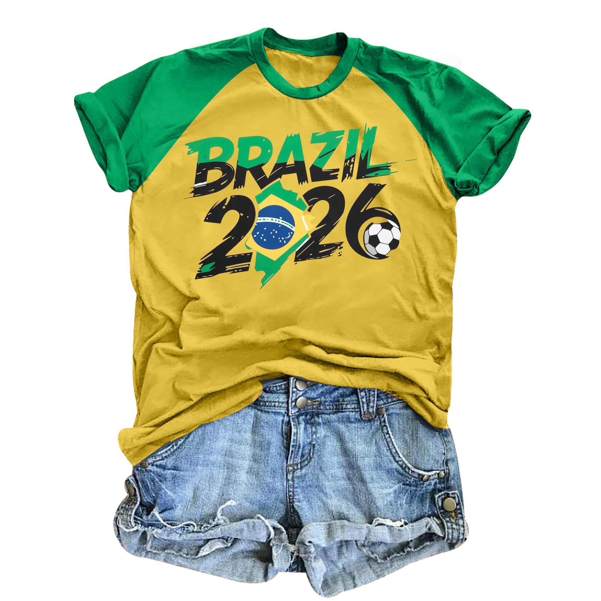 Women s V-Neck Short Sleeve Letter Print T-Shirt Casual Top for Everyday Wear S жёлтый