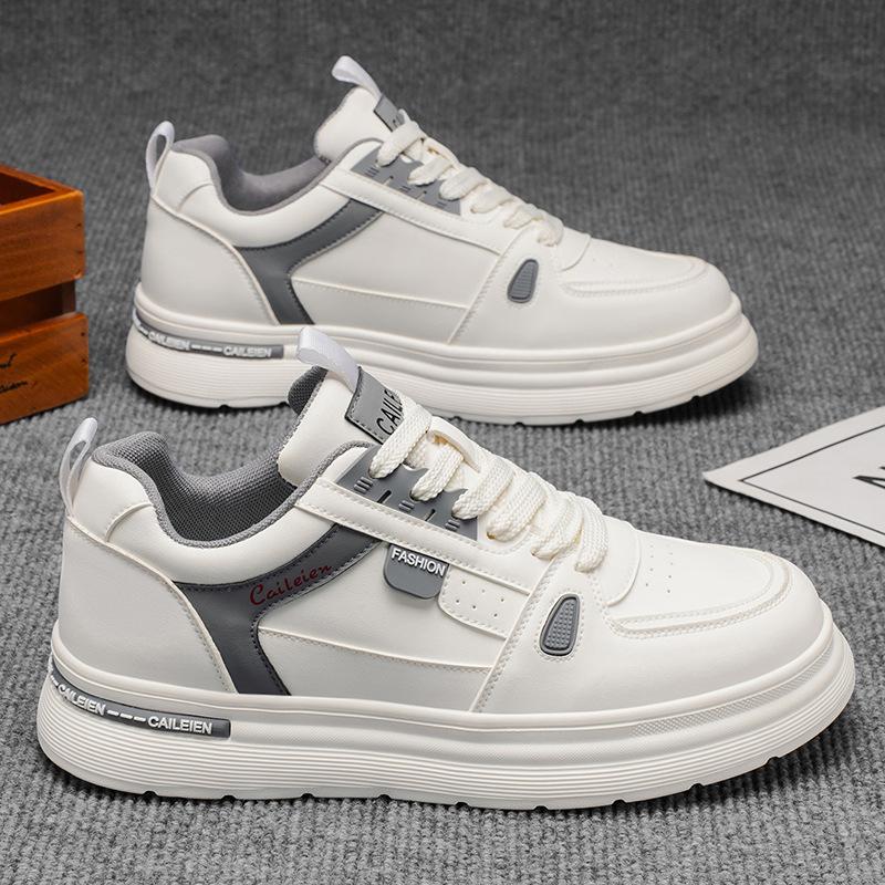 

Men s Shoes New Breathable Small White Fashionable All-matching Thick Sole Light Wear-resistant Sneaker Casual Skate 43