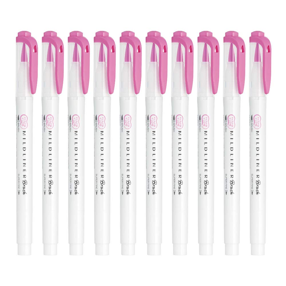 

Кисть для хайлайтера ZEBRA Mild Liner Brush, цвет: мягкая фуксия, 10 B-WFT8-MFU