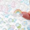 Embossed Animal 3D Crystal Sticker DIY Crafts PVC Cartoon Animal Sticker Melody 3D Relief Stiers Drop Particle Decal