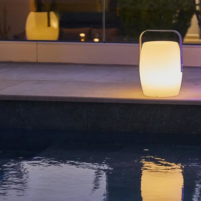 Wireless Lantern - LUMISKY - LUCY ROCK - H31 Cm - Aluminum Handle - Warm White and Dimmable White LED