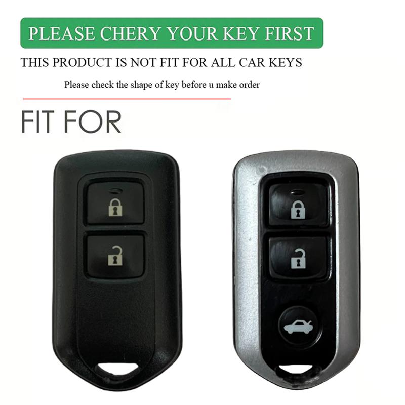Silicone Key Case Cover 2/3 Buttons Remote Car Key Shell For Toyota Highlander Camry Prado RAV Vios Yaris Smart Keyless Case