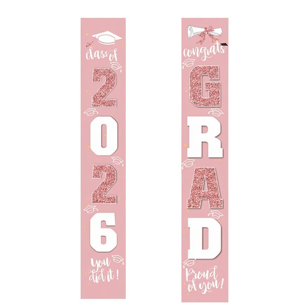 Graduation Class Decoration Door Flag Hanging Flag Graduation Party Decoration Supplies