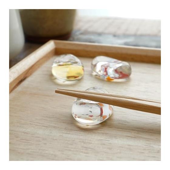 Set of 5 Cute Glass Cat Chopstick Rests, Made In Japan, Lucky Charm, Giftable