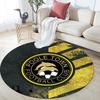 Poole Town Football Club,Round Area Rug,Carpet Rug for Living Room Bedroom Sofa Playroom Decor,Non-slip Floor Mat