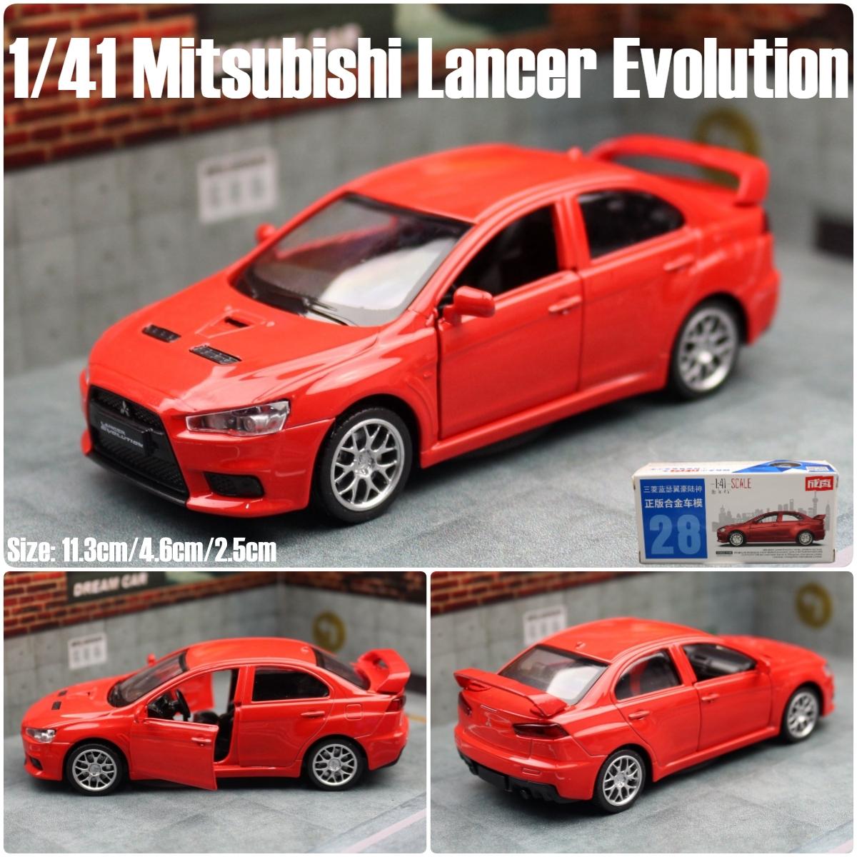 1/41 Mitsubishi Lancer Evolution Evo X Spielzeugauto Modell Für Kinder Welly Diecast Rennfahrzeug Miniatur Pull Back Sammlung Geschenk red