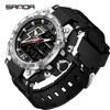 Sanda 6024 Outdoor Sports Shockproof Waterproof Luminous Watch - Unisex Multifunctional Electronic Watch