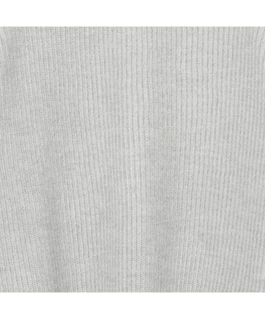 IOLO Two-Tone Ribbed Half Mock Neck_Light Gray