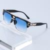 Metal hinged outdoor sports sunglasses men's square retro trendy sunglasses women's fashion cool glasses