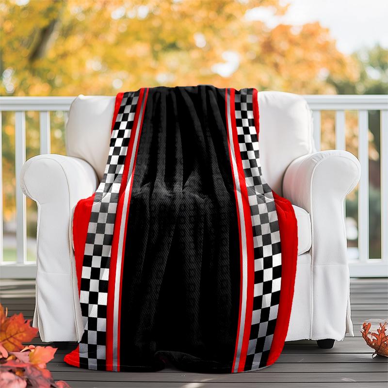 Racing Theme Printed Blanket - Perfect for Couch, Bed, Travel & Outdoor Use | Machine Washable, Cozy & Durable.