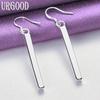 925 Sterling Silver Strip Pendant Earrings Gift Fashion Jewelry