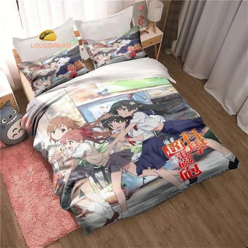 A Certain Scientific Railgun Sheets Quilt Covers Bedding Dormitory Sheets Three-piece Bedding Set Three-piece Soft Warm Bedding