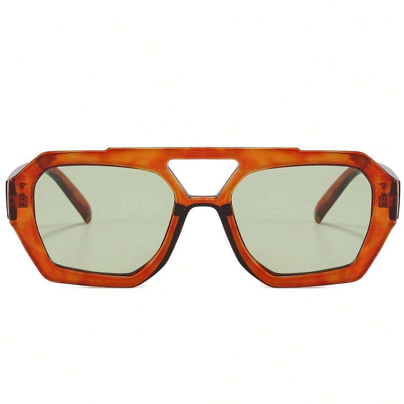 Fashionable Square Sunglasses For Men Women Dual Beam Retro Unique Ocean Lens Big Eyewear Unisex Sun Glasses