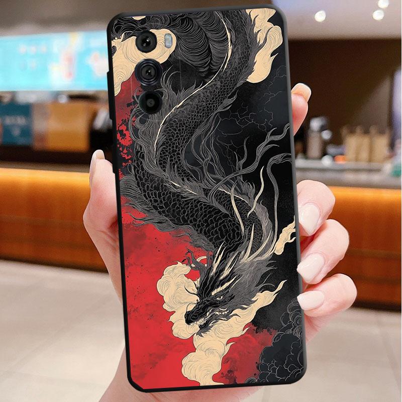 

Chinese Dragon Art Funda Phone Case For Motorola Edge 50 40 Pro 60 50 40 30 Ultra Neo Fusion Moto G Play G Stylus G Power G Moto G 5G 2024