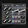 50. Jubiläum Schwarz Weiß Für BMW Logo Motorrad Aufkleber Geeignet Für Auto Tankdeckel Helm Koffer Schlafzimmer Dekoration