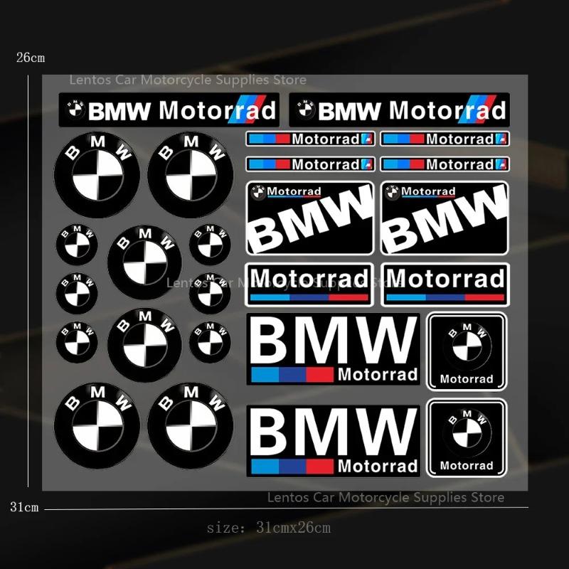 50. Jubiläum Schwarz Weiß Für BMW Logo Motorrad Aufkleber Geeignet Für Auto Tankdeckel Helm Koffer Schlafzimmer Dekoration