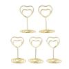 25Pcs Table Number Stands Heart Shaped Stable Base Sturdy Metal Place Card Holder for Wedding Party Office