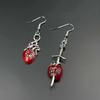 Heart with Sword Gothic Earrings - European & American Style