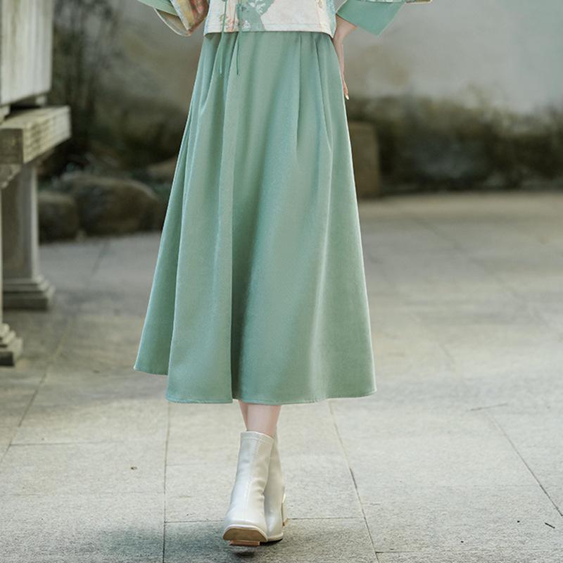 Women's Retro Print Tang Suit: Spring/Autumn Modernized Hanfu & Cheongsam Tea Set