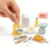 22Pcs Miniature Dollhouse Accessories Mini Stuff with Stand Mixer Kitchen Scale Flour Rolling Pin for Dollhouse Kitchen Toys