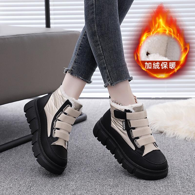 

Женские зимние ботинки на толстой подошве, на шнуровке, с мехом, легкие, теплые, непродуваемые, с подкладкой, нескользящие, износостойкие, повседневные кроссовки, хлопковые ботинки, ботинки для сноуборда 40 чёрный