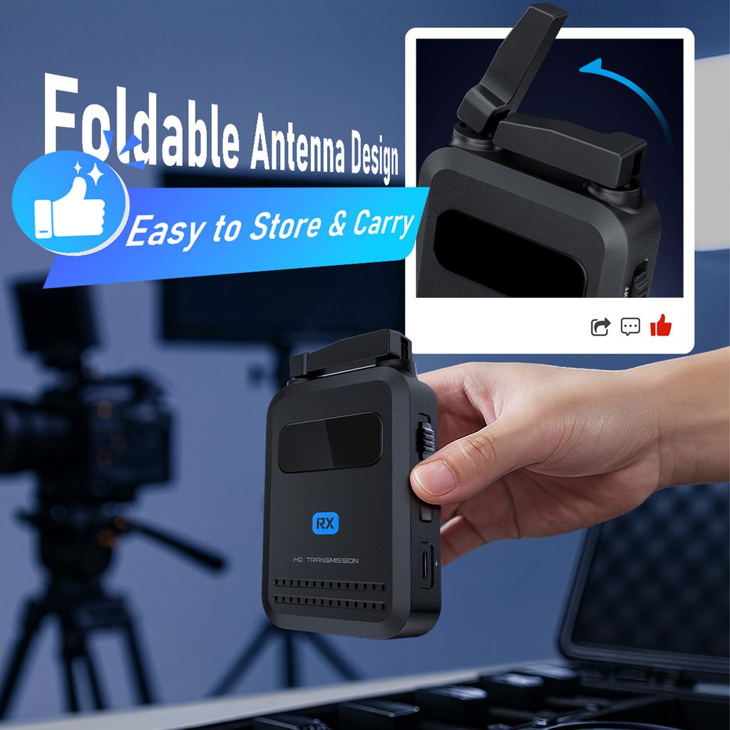 200 80P 60fps Low Latency Wireless Video Transmitter for Live Streaming, Stable Reception, Minimal Delay and Real Time Video Playback
