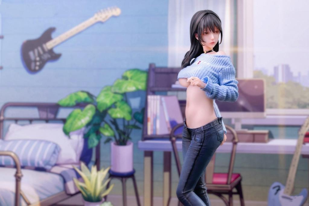 Hitomio Jyuroku's Original Illustration "Guitar Sister Sister" 1/6 Scale PVC & ABS Painted Finished Figure