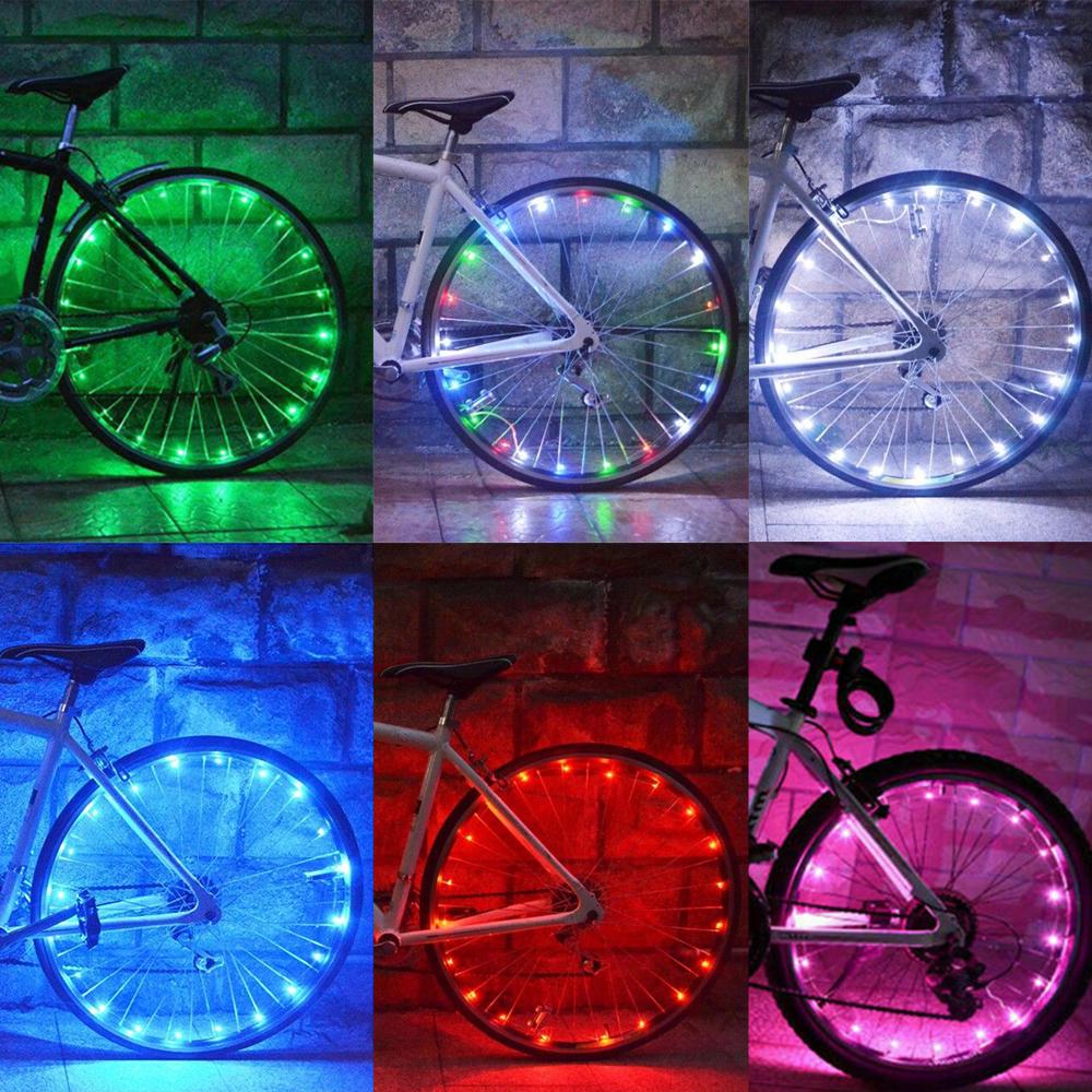 20 LED Bicycle Bike Cycling Rim Lights LED Wheel Spoke Light String Strip Lamp
